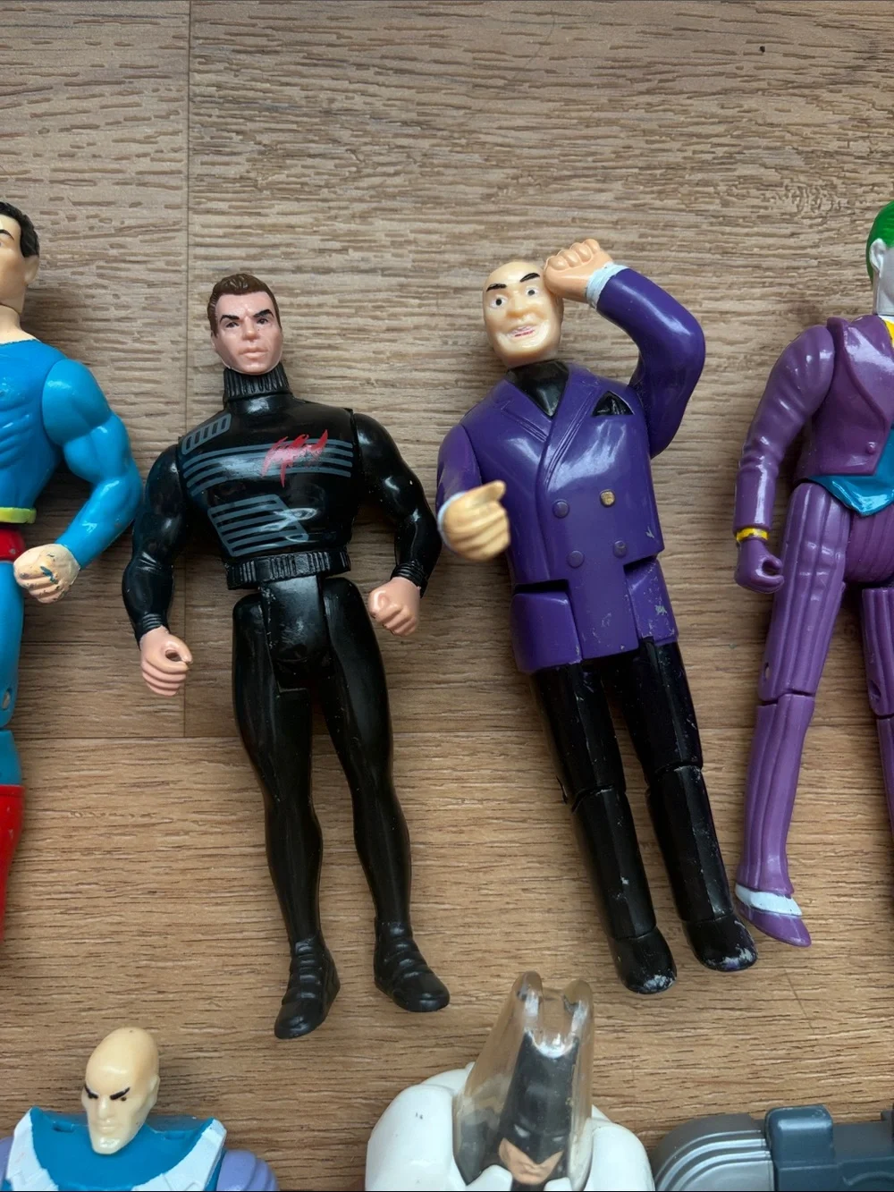 Vintage 1989 DC Comics Action Figure Lot of 10 Batman Superman Joker Robin Toy